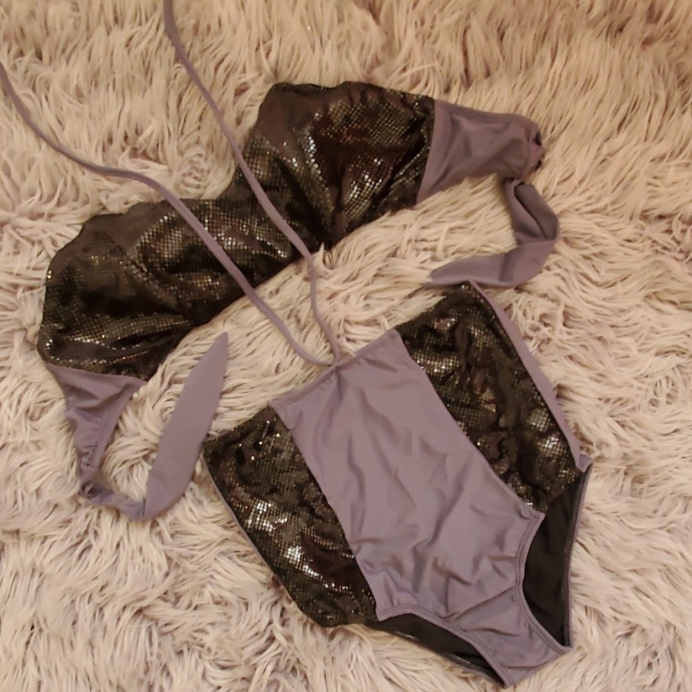 High waisted two piece swimsuit